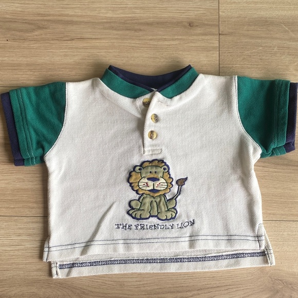 Vintage Sesame Street Cream and Green Lion Shirt - Picture 1 of 6